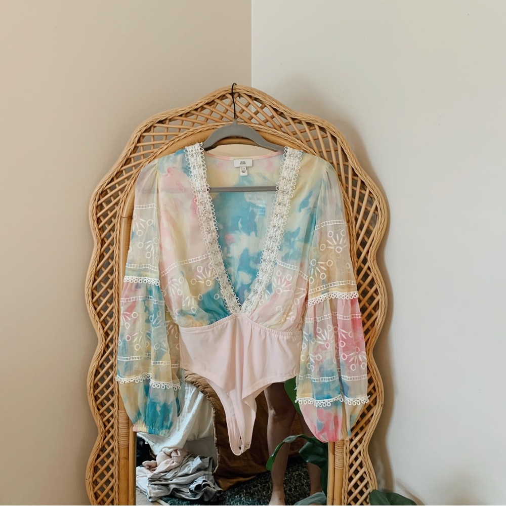river island | tie dye bodysuit